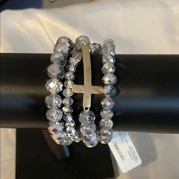 Silver Beaded Bracelet Set - Picture 4 of 8